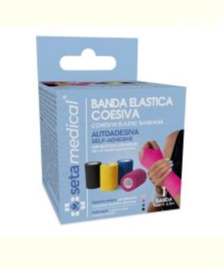 MEDICAZIONE CEROTTI BENDA ELASTICA COESIVA COLORATA CM.5x4,5 SETABLU