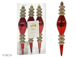 APPENDINO PENDAGLIO CM.H.18 ROSSO CONF. DA 3PZ. 418558 GENERAL