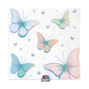 GENERICO FARFALLE BUTTERFLY TOVAGLIOLI CM.33x33 CONF.16PZ.. BIGPARTY