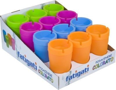 POSACENERE IN PLASTICA BIDONCINO COLOR FATIGATI