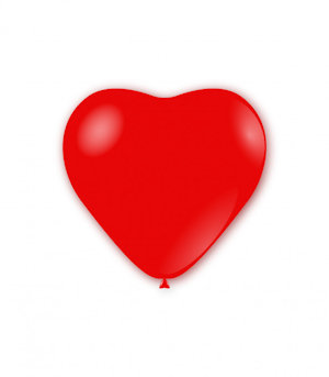 PALLONCINI 17 POLLICI CM.43 CONF.50PZ. FORMA CUORE ROSSI ROCCA