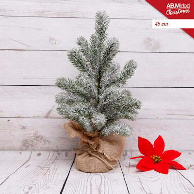 ALBERELLO CLASSICO BASE IN JUTA ALTEZZA CM.45 INNEVATO IDEA'S
