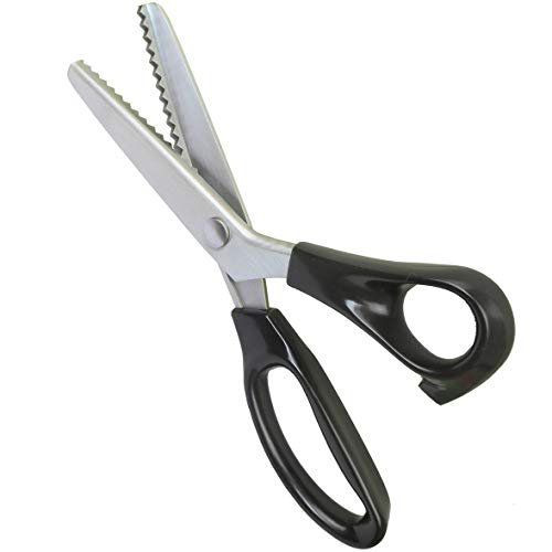 FORBICE IN ACCIAIO CM.22 DENTELLATA A ZIG ZAG NIKOFFICE