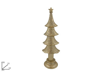 ALBERO DI NATALE DEOCORATO ORO CM.H.40 DUESSE