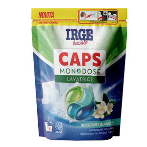 LAVATRICE CAPS POD CONF.18PZ. MUSCHIO BIANCO IRGE