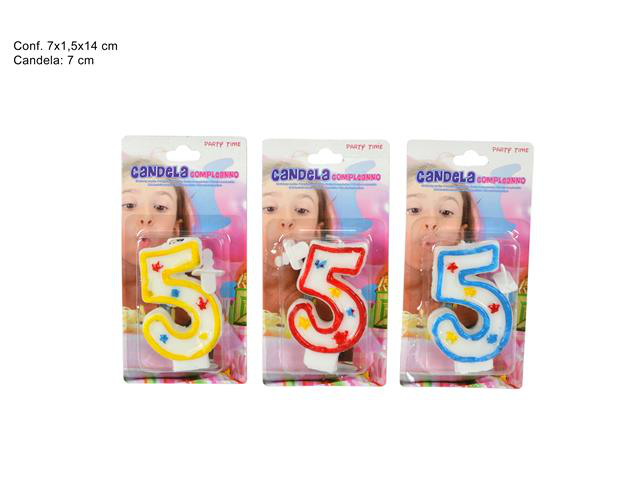 CANDELINA 3 COLORI N.5 IN BLISTER DUESSE