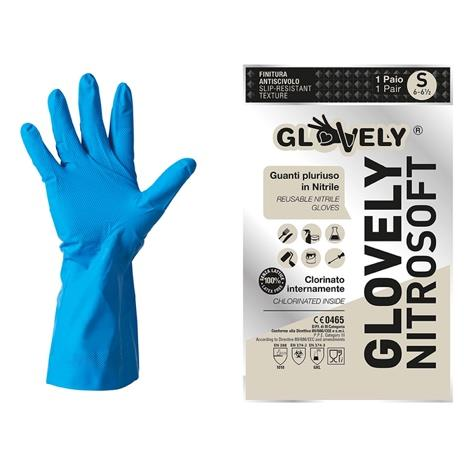 GUANTI MULTIUSO IN NITRILE TAGLIA L GLOVELY BLU CONF.2PZ.