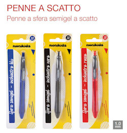 PENNA NIKOFFICE SEMIGEL A SCATTO BLU SU BLISTER