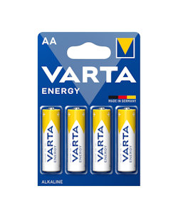 BATTERIA VARTA ALKALINA STILO 4pz AA ENERGY