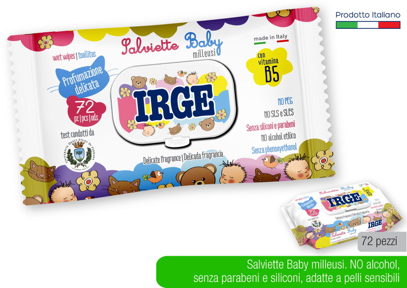 MONOUSO SALVIETTINE BABY CONF.72PZ. FRAGRANZA DELICATA FARMALINE