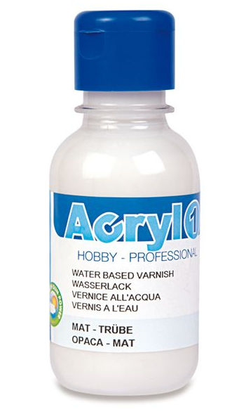 TEMPERA ACRILICA IN FLACONE DA 125ML. SOLO VERNICE OPACA FISSATIVA PRIMO