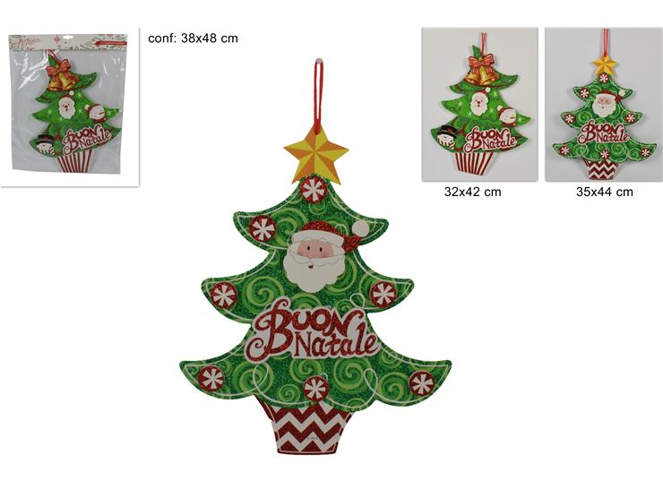PORTA DIETROPORTA ALBERO IN CARTONCINO CON DECORI CM.H.40 IN BUSTA DUESSE