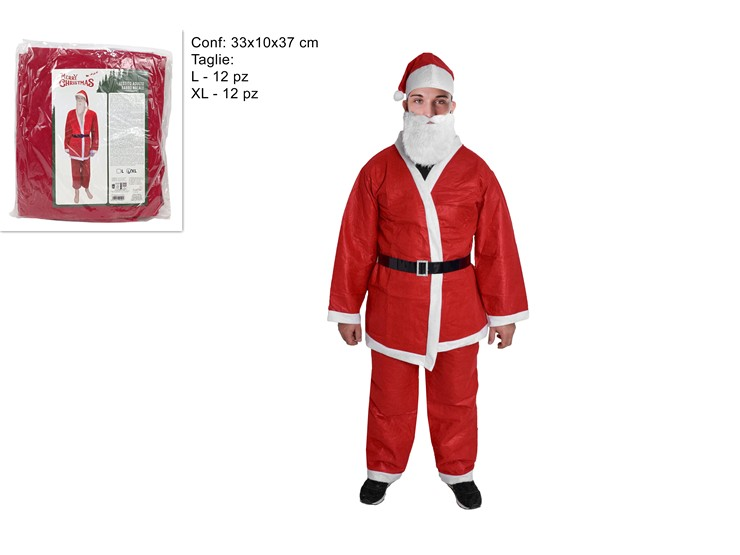 VESTITO BABBO NATALE ADULTO DUESSE