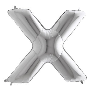 PALLONCINO MYLAR  cm.36 LETTERA ARGENTO X BIGPARTY