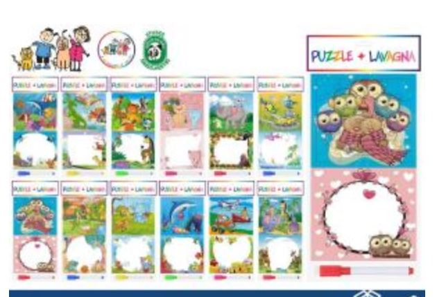 KIT DISEGNO CON LAVAGNETTA PUZZLE E PENNARELLO CM.28x21 EOLD.