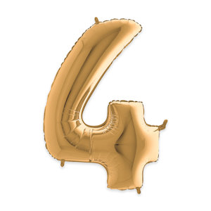 PALLONCINO MYLAR ORO NUMERO 4 CM.102 D.40
