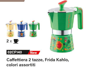 CAFFETTIERA 2 TAZZE FRIDA KAHLO COLOR 02CF140 PEDRINI