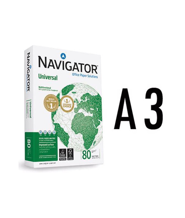 RISMA CARTA A3 BIANCA 80GR. 500FF. NAVIGATOR