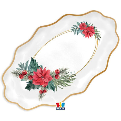 PARTY NATALE POINSETTIA CHIC RAVIERE  CM.36x20 CONF. 3PZ. BIGPARTY