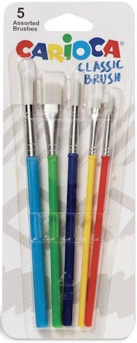 PENNELLI PUNTA TONDA E PIATTA SET ASSORTITO CONF. 5PZ. IN BLISTER CARIOCA