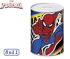 SALVADANAIO IN LATTA PERSONAGGIO SPIDERMAN CM.11xD.8 EOLD.