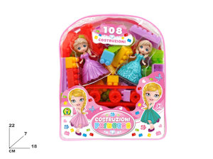 COSTRUZIONI IN CONTENITORE MATTONCINI ZAINETTO PRINCIPESSE CM.18x22 MAZ
