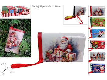 APPENDINO CASSETTA POSTALE IN LATTA DECORI NATALIZI CM.11xH.7 DUESSE