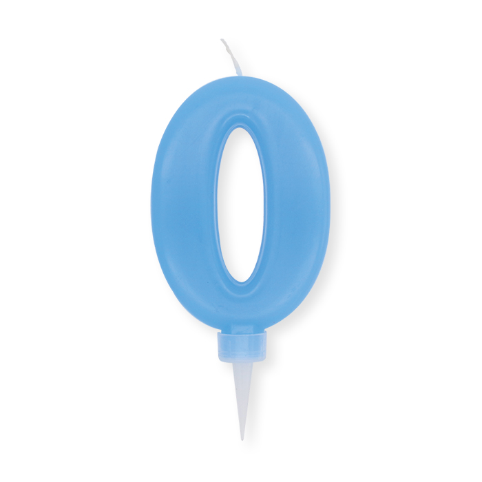 CANDELINA CERA PLUMP CM.10 CELESTE N.0 BIGPARTY