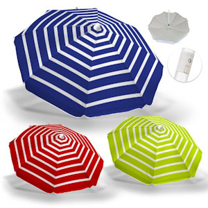 OMBRELLONE FERRO D.180 NYLON PALO 22 8 STECCHE CON SACCA PVC 32901