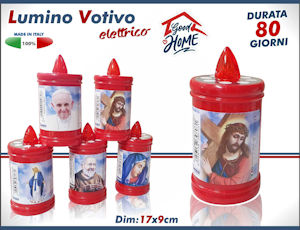VOTIVO LUMINO A BATTERIA CON BATTERIE NON INCLUSE CM.9xD.17 GOOD HOME
