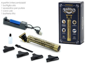 TAGLIACAPELLI RICARICABILE NERO CON ACCESSORI 752589 DICTROLUX