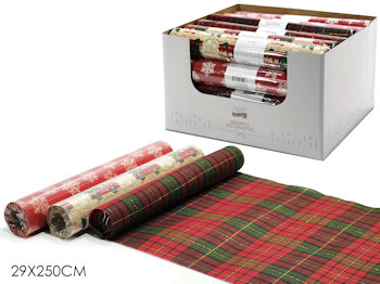 TAVOLA SOLO RUNNER NATALIZIO CM.29x250 DECORATO 412709 GENERAL