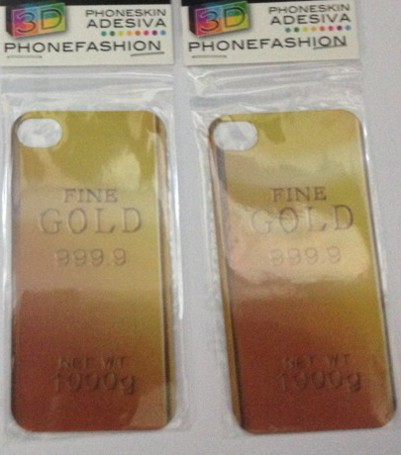 skin adesiva 3D iphone 4 e 4S gold