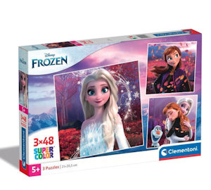 PUZZLE 3x48 FROZEN SUPERCOLOR 25297 CLEMENTONI