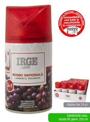 DEODORANTE AMBIENTE SPRAY RICARICA IRGE ROSSO IMPERIALE