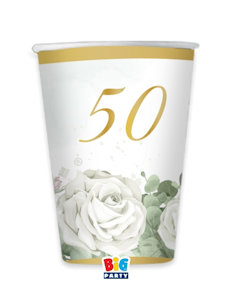 50° ANNIVERSARIO BICCHIERI CC.200 CONF.8 PZ. EUCALIPTO BIGPARTY