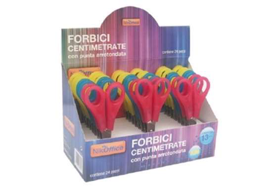 FORBICE IN ACCIAIO CENTIMETRATA CM.13 NIKOFFICE PEZZI 24