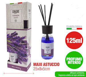 DEODORANTE AMBIENTE LIQUIDO CON BASTONCINI 125 ML. LAVANDA IRGE