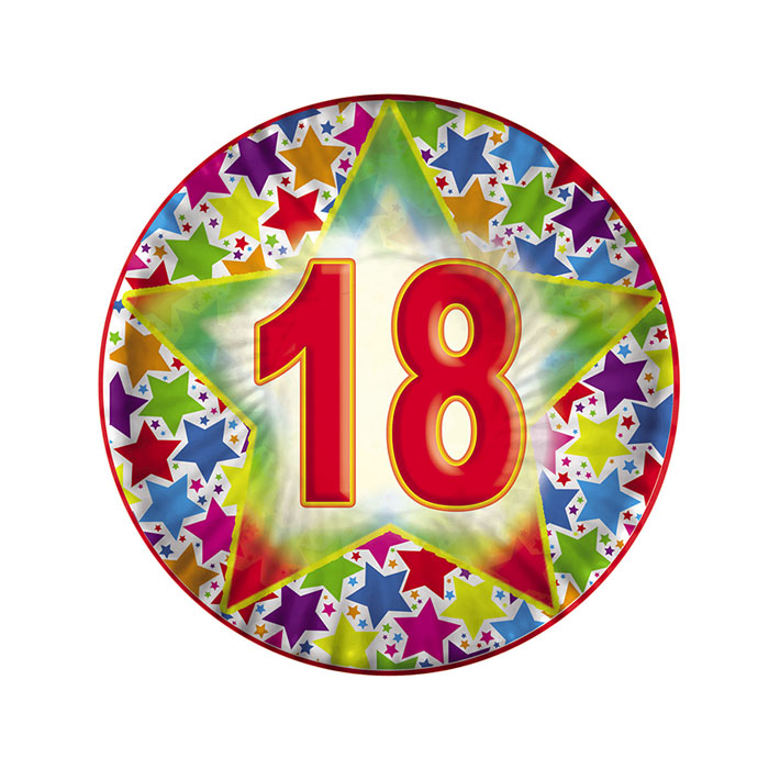18 ANNI STARDUST PIATTI CM.18 CONF.10PZ. BIGPARTY