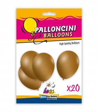 PALLONCINI 10 POLLICI METAL CM.26 CONF.20PZ. ORO