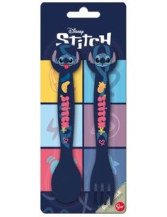 STITCH POSATE IN PLASTICA CUCCHIAIO E FORCHETTA SU BLISTER