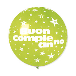 FESTA BUON COMPLEANNO PALLONCINI ALL AROUND D.31 CM.80 BIGPARTY
