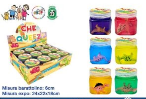 GIOCO SLIME JURA IN BARATTOLO 140GR. EOLD. PEZZI 12