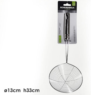 UTENSILE MESTOLO SCHIUMAROLA IN ACCIAIO CM.D.13 539600 GENERAL