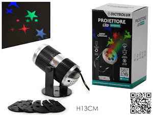 PROIETTORE CON LUCI E SUONI 4 DIAPOSITIVE LED CM.H.13xD.11 472910 GENERAL