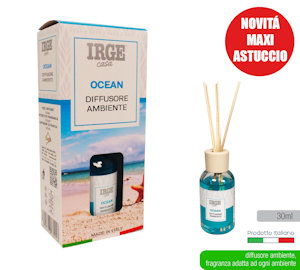 DEODORANTE AMBIENTE LIQUIDO CON BASTONCINI 30 ML. OCEAN IRGE
