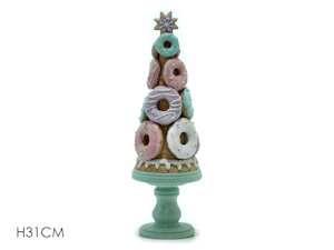 ALBERO DI NATALE CONICO DECORATO CUPCAKE CM.H.31 CON GLITTER 413750 GENERAL