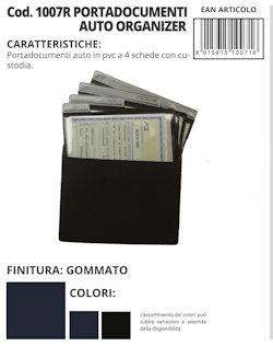 PORTA CARD SOLO PORTADUCMENTI AUTO ORGANAIZER IN PVC 4 TASCHE 1007R ALPLAST