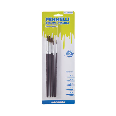 PENNELLI PUNTA TONDA SET ASSORTITO CONF. 5PZ. IN BLISTER NIKOFFICE