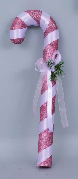 BASTONE IN POLISTIROLO ROSA CON FASCIA BIANCA CM.12x21x66 AC-48017 EURONATALE